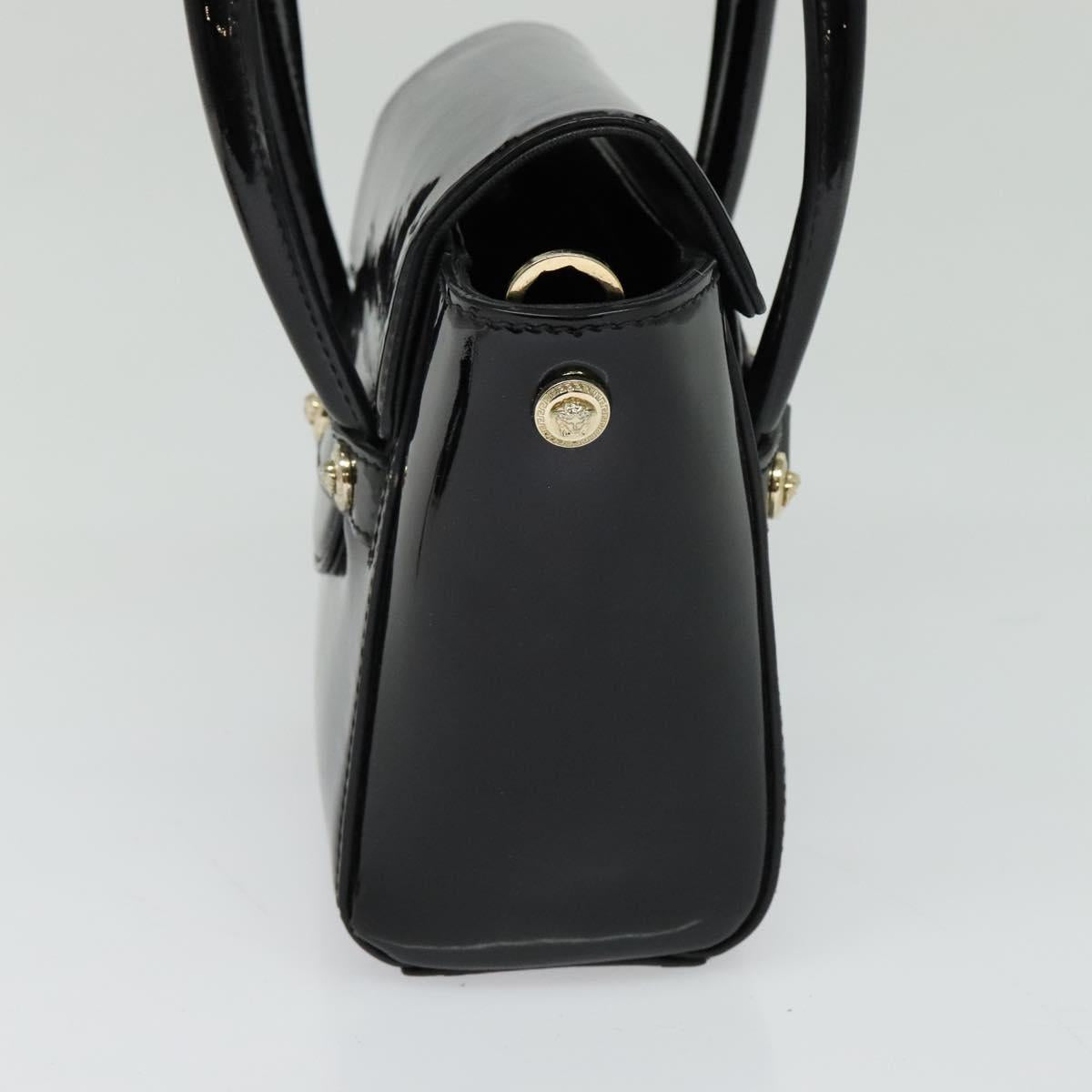 Versace Black Patent Leather Handbag (Pre-Owned)