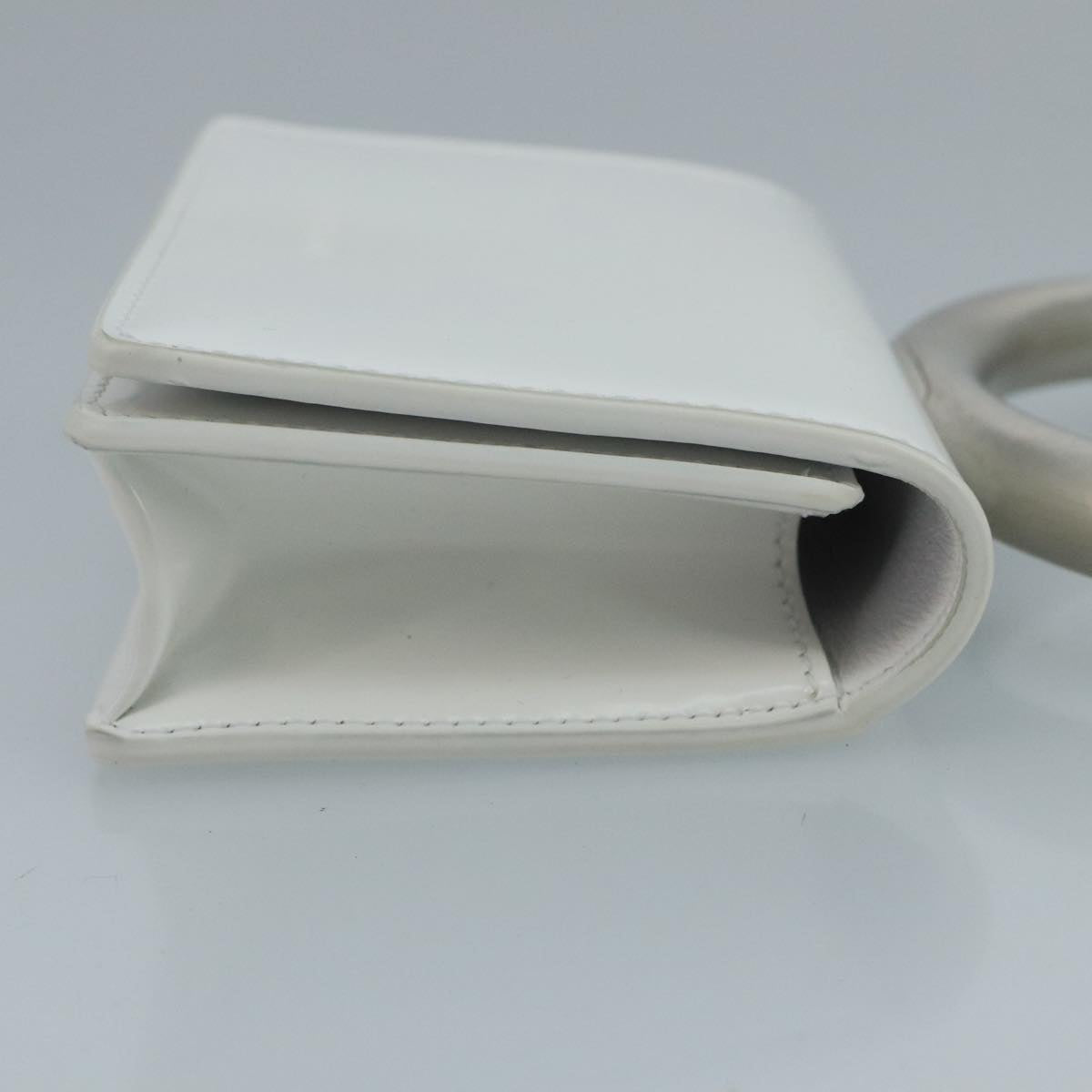 Salvatore Ferragamo White Leather Clutch Bag (Pre-Owned)