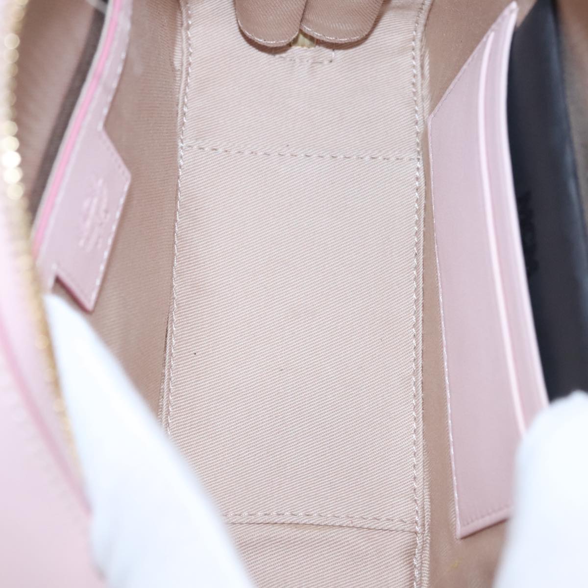 MCM Visetos Pink Canvas Handbag (Pre-Owned)
