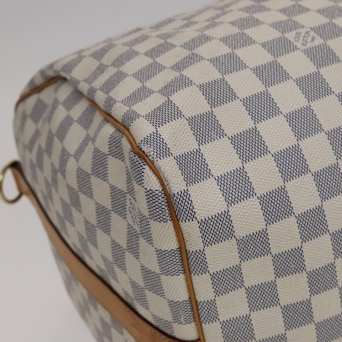 Louis Vuitton Keepall Bandouliere 55 White Canvas Travel Bag (Pre-Owned)