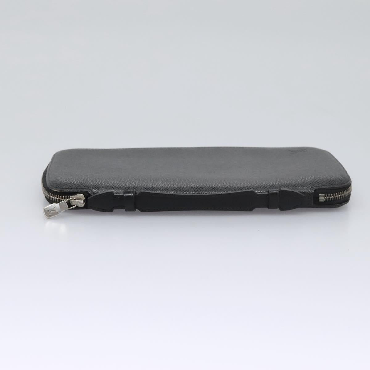Louis Vuitton Taiga Black Leather Wallet (Pre-Owned)