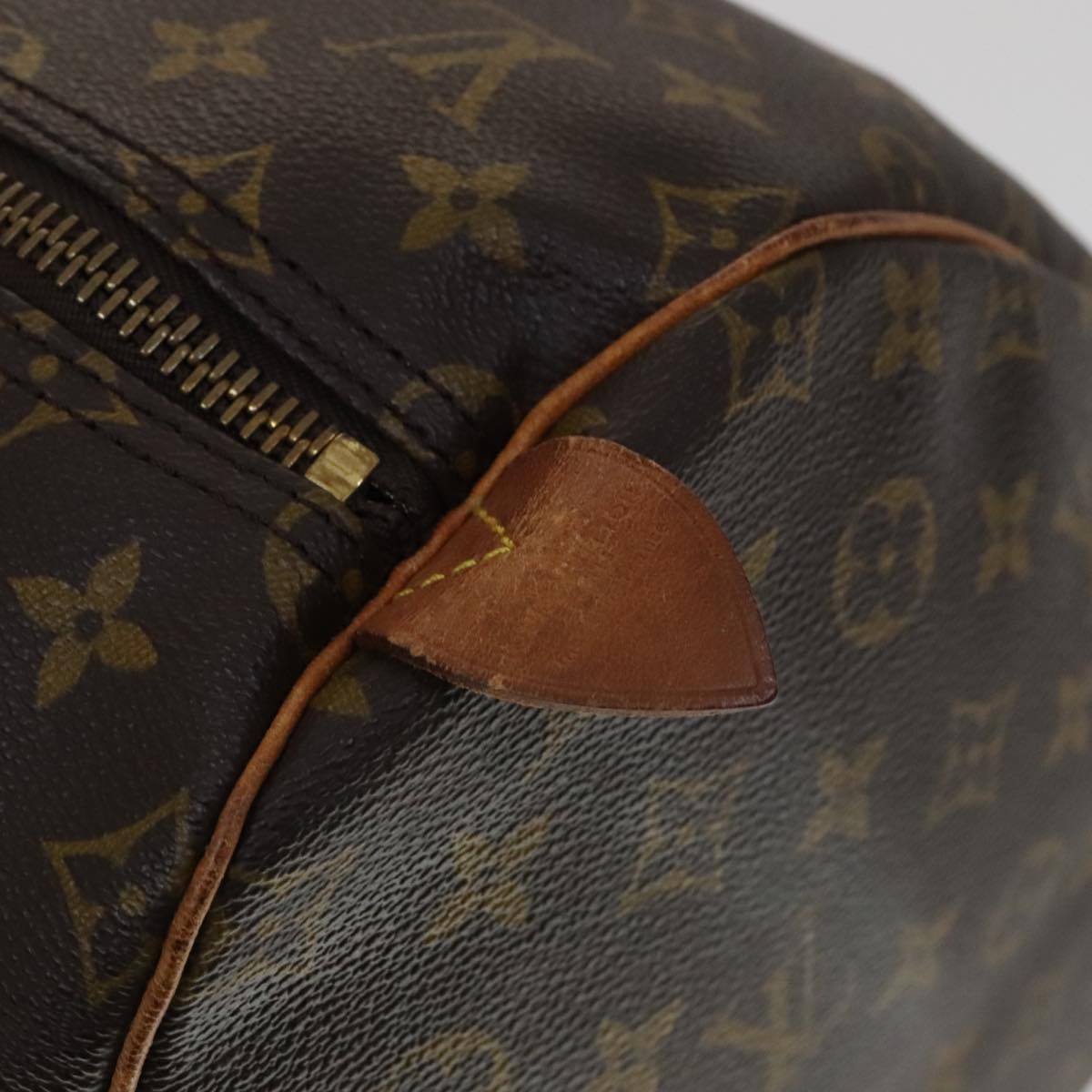 Louis Vuitton Keepall 55 Brown Leather Travel Bag (Pre-Owned)