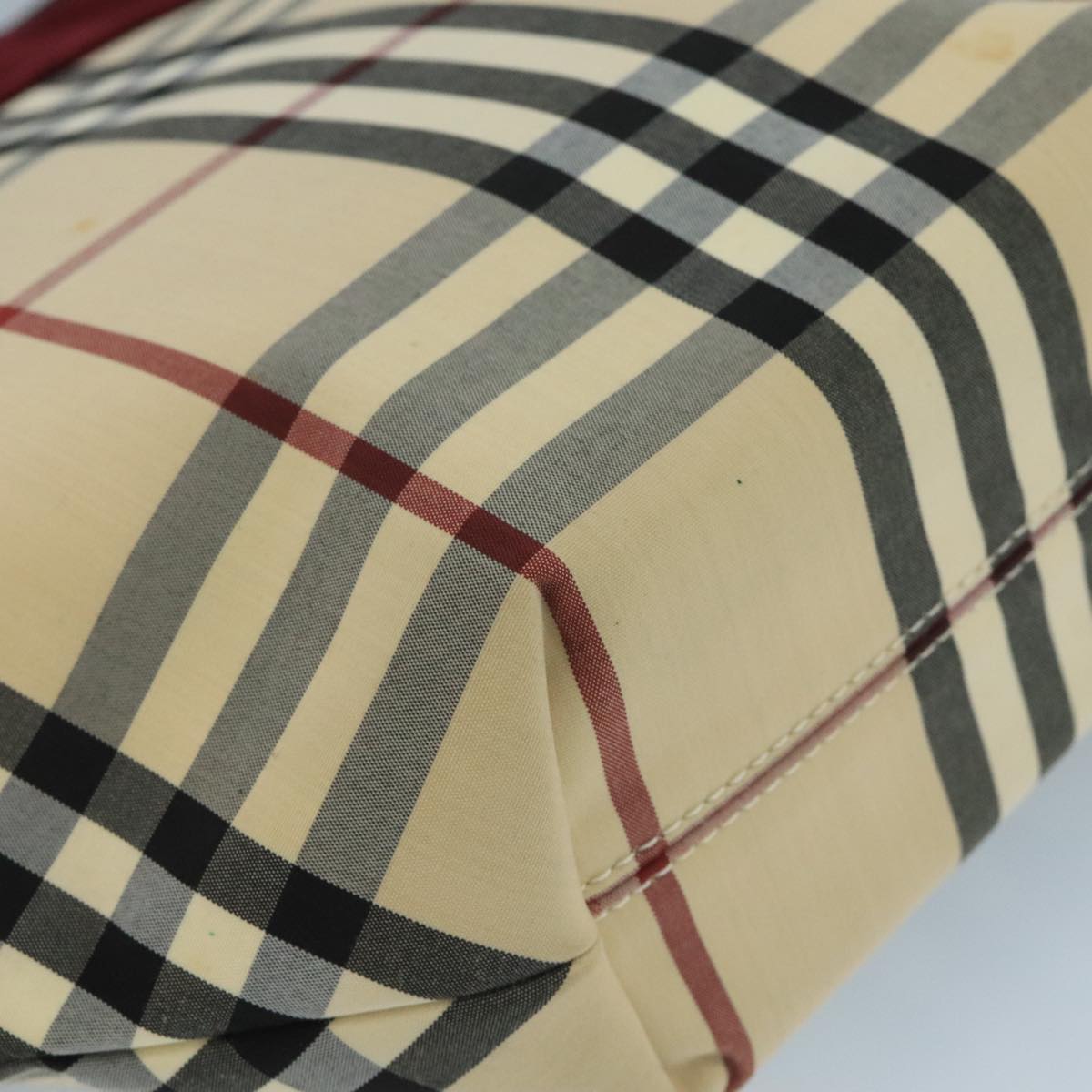 Burberry Nova Check Beige Canvas Tote Bag (Pre-Owned)