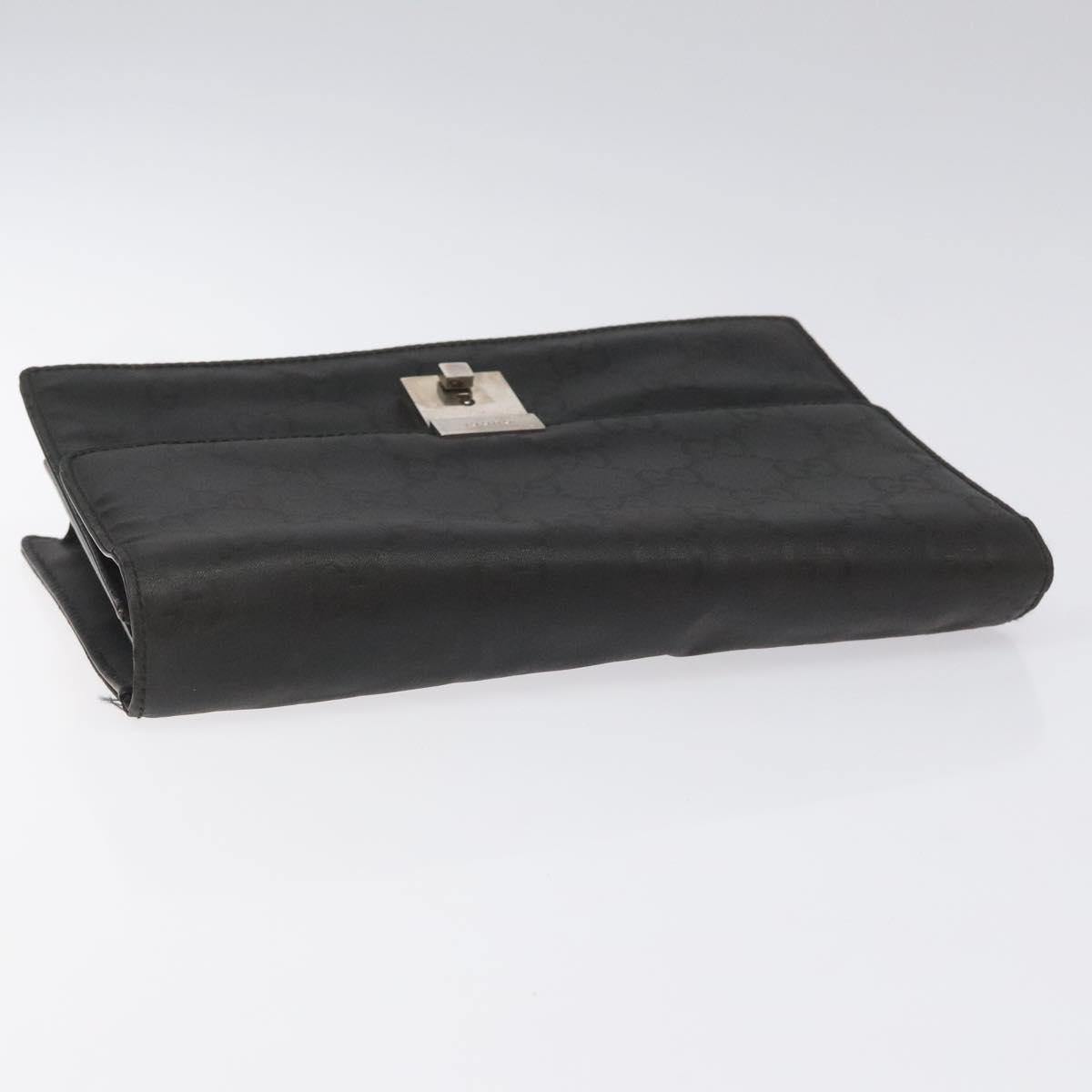 Gucci Gg Canvas Black Canvas Clutch Bag (Pre-Owned)