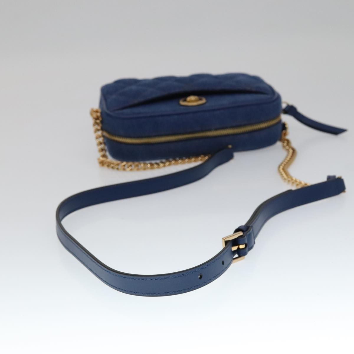 Versace Blue Denim - Jeans Shoulder Bag (Pre-Owned)