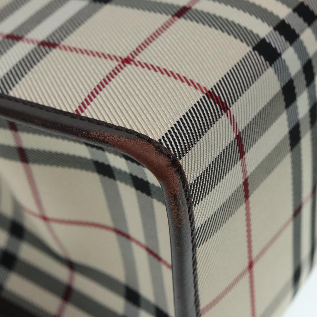 Burberry Nova Check Beige Canvas Tote Bag (Pre-Owned)