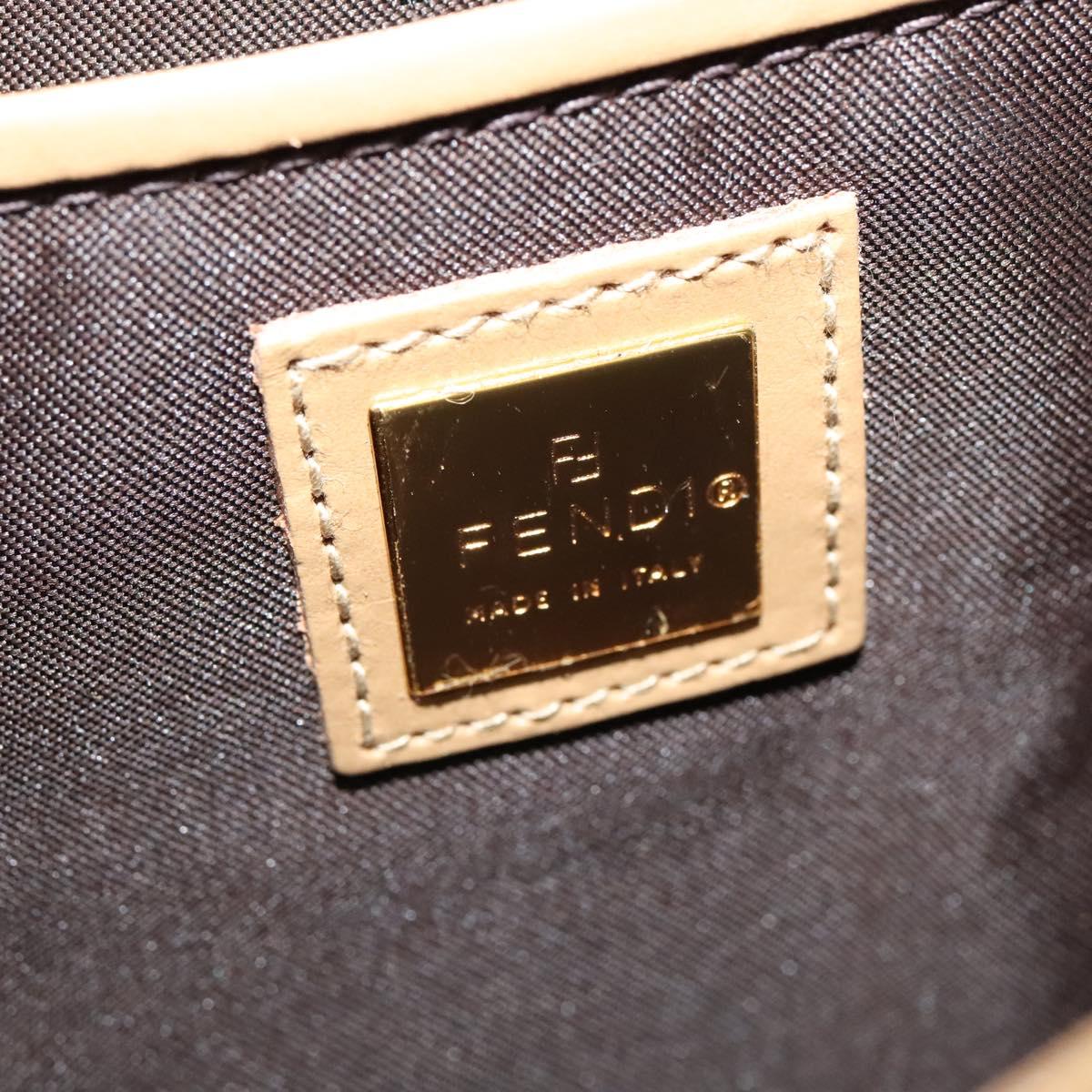 Fendi Gold Leather Shoulder Bag (Pre-Owned)