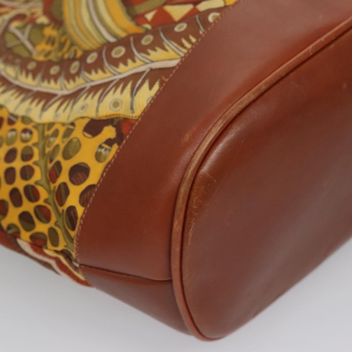 Salvatore Ferragamo Brown Canvas Shoulder Bag (Pre-Owned)