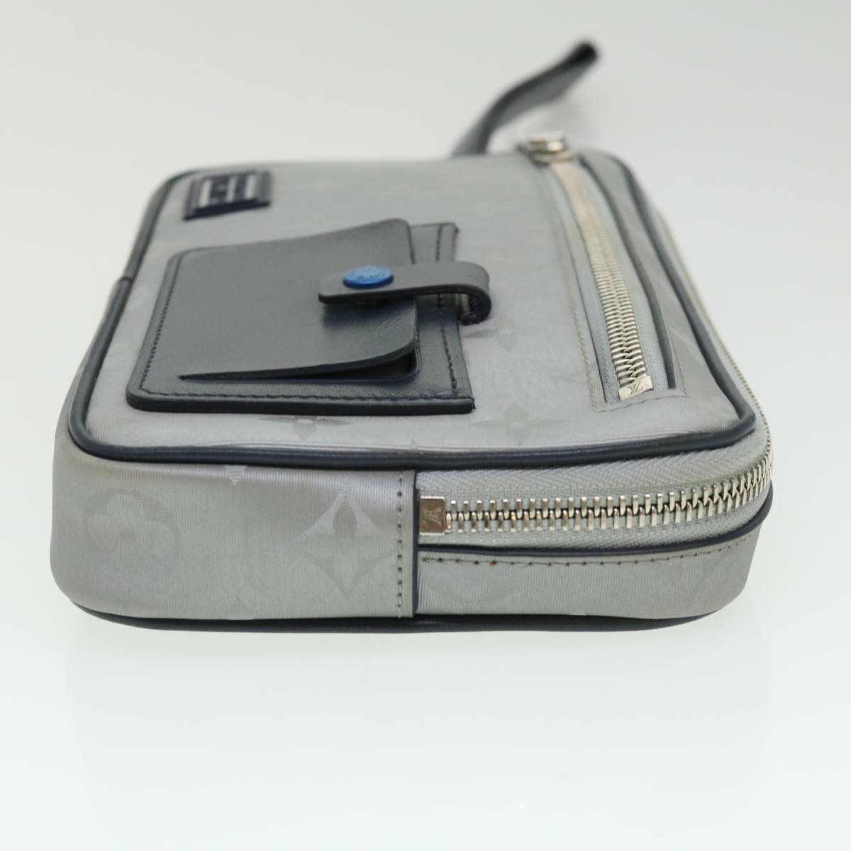 Louis Vuitton Alpha Silver Synthetic Clutch Bag (Pre-Owned)