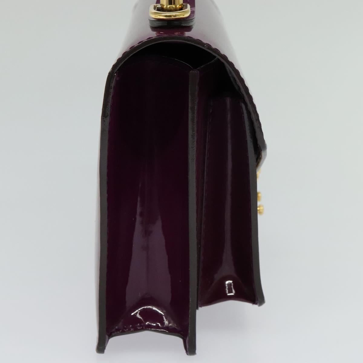 Louis Vuitton Monceau Burgundy Patent Leather Handbag (Pre-Owned)