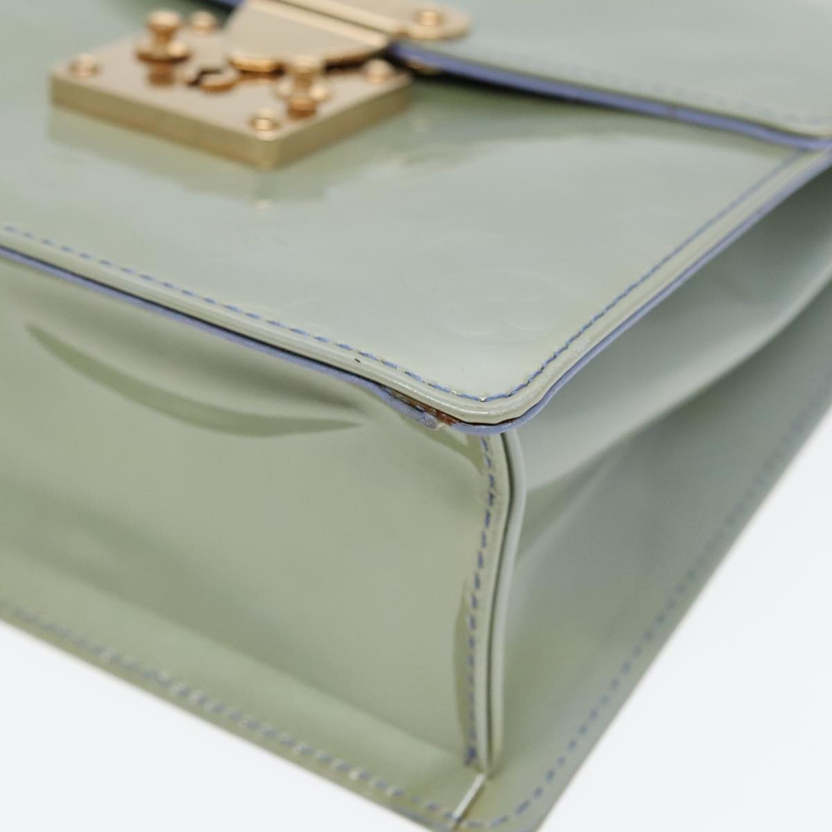 Louis Vuitton Spring Street Grey Patent Leather Handbag (Pre-Owned)