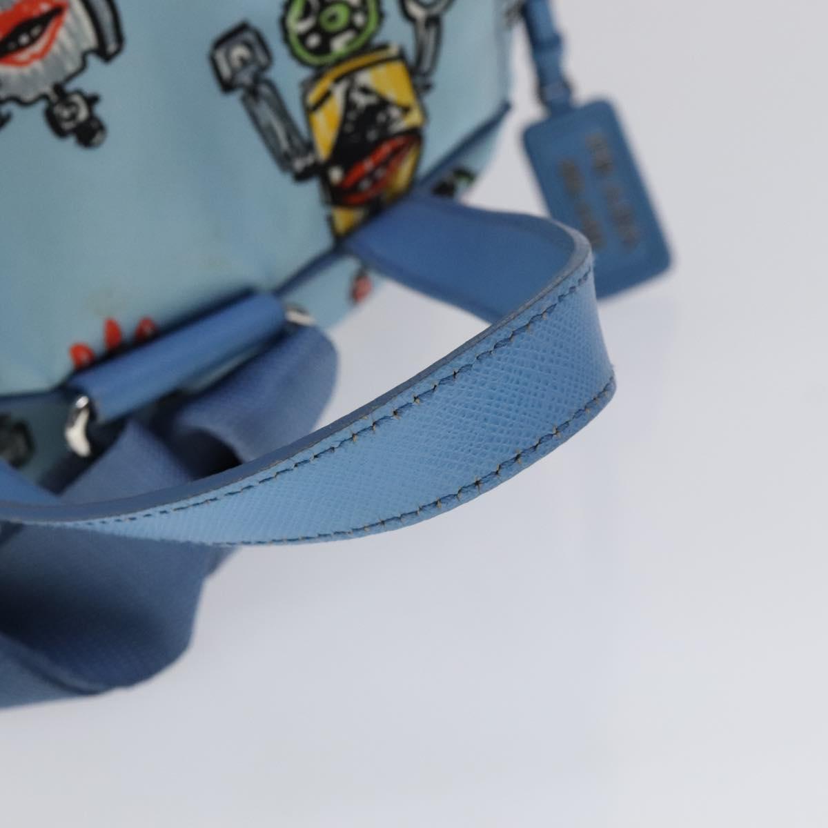 Prada Robot Blue Synthetic Backpack Bag (Pre-Owned)