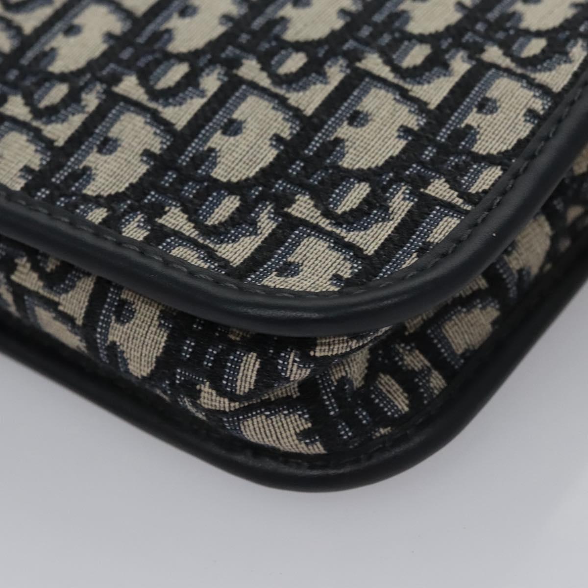 Dior Trotter Navy Canvas Clutch Bag (Pre-Owned)
