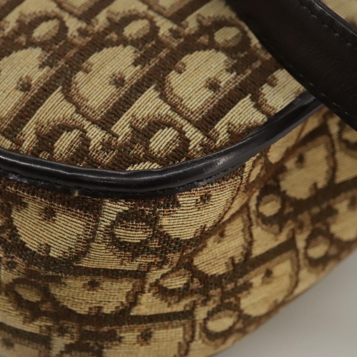 Dior Trotter Brown Canvas Shoulder Bag (Pre-Owned)