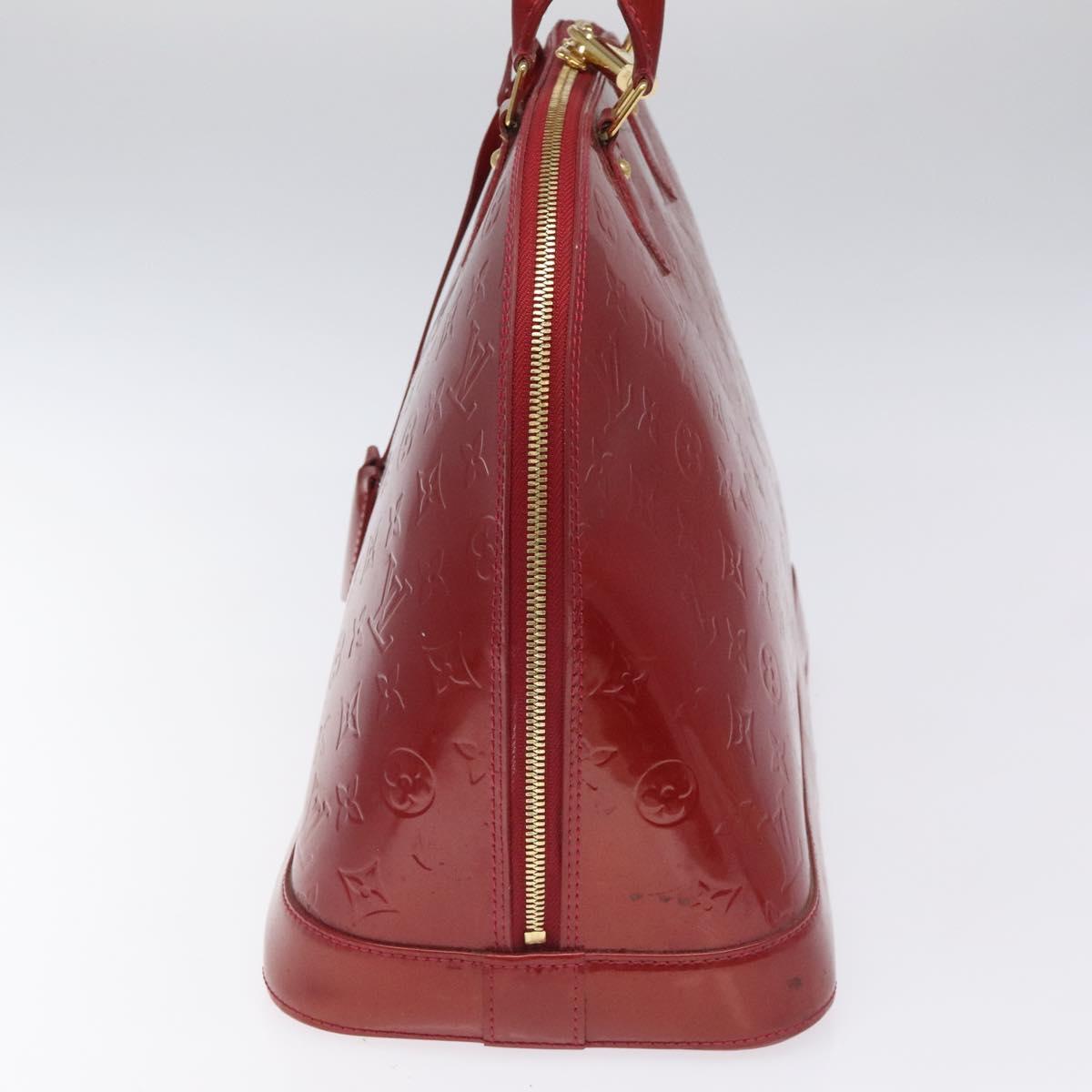Louis Vuitton Alma Burgundy Patent Leather Handbag (Pre-Owned)
