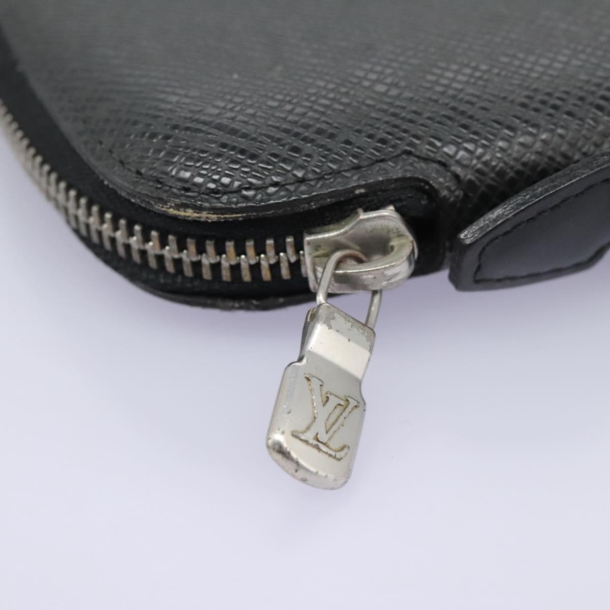 Louis Vuitton Taiga Black Leather Wallet (Pre-Owned)