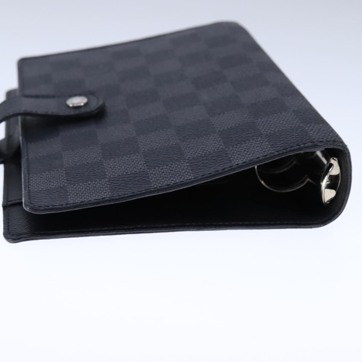 Louis Vuitton Agenda Mm Black Canvas Wallet (Pre-Owned)