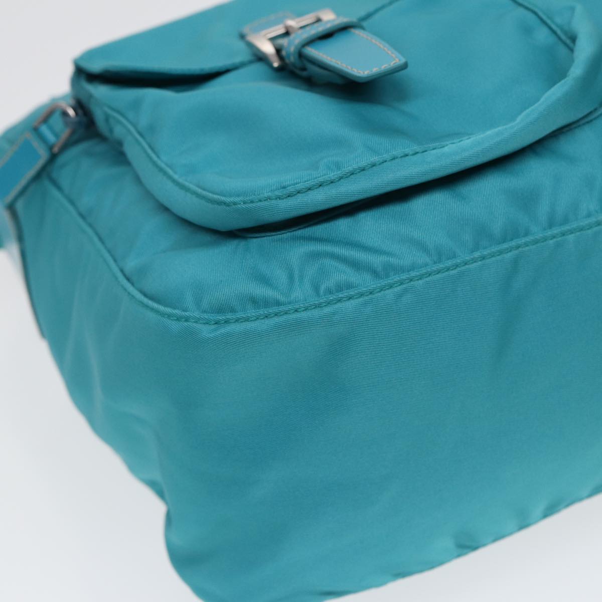 Prada Tessuto Blue Synthetic Shoulder Bag (Pre-Owned)