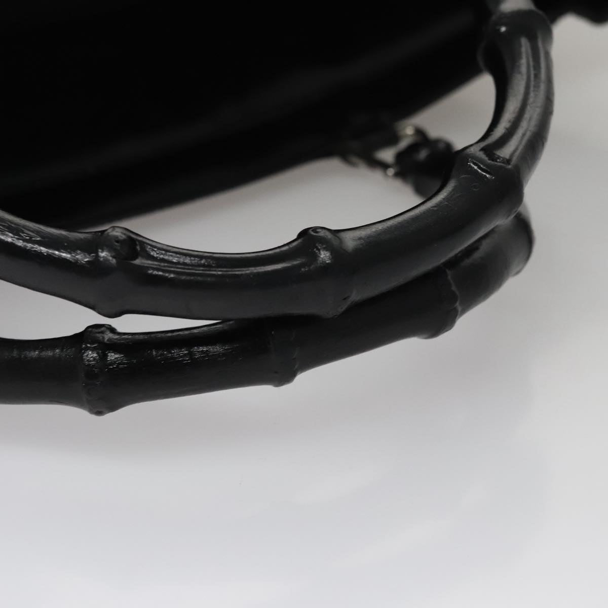 Gucci Bamboo Black Synthetic Handbag (Pre-Owned)
