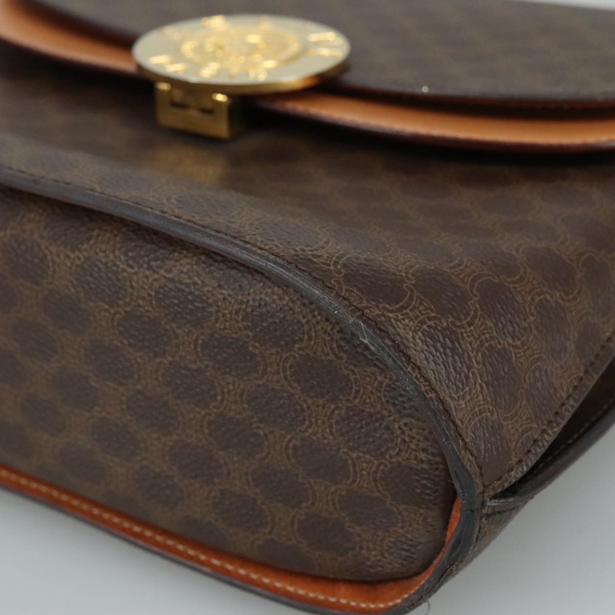 Céline Macadam Brown Canvas Handbag (Pre-Owned)