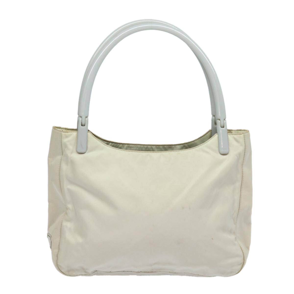 Prada Tessuto Ecru Synthetic Shoulder Bag (Pre-Owned)