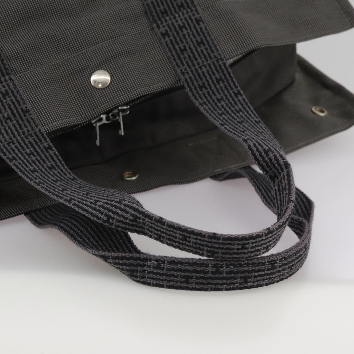 Hermès Herline Grey Canvas Handbag (Pre-Owned)