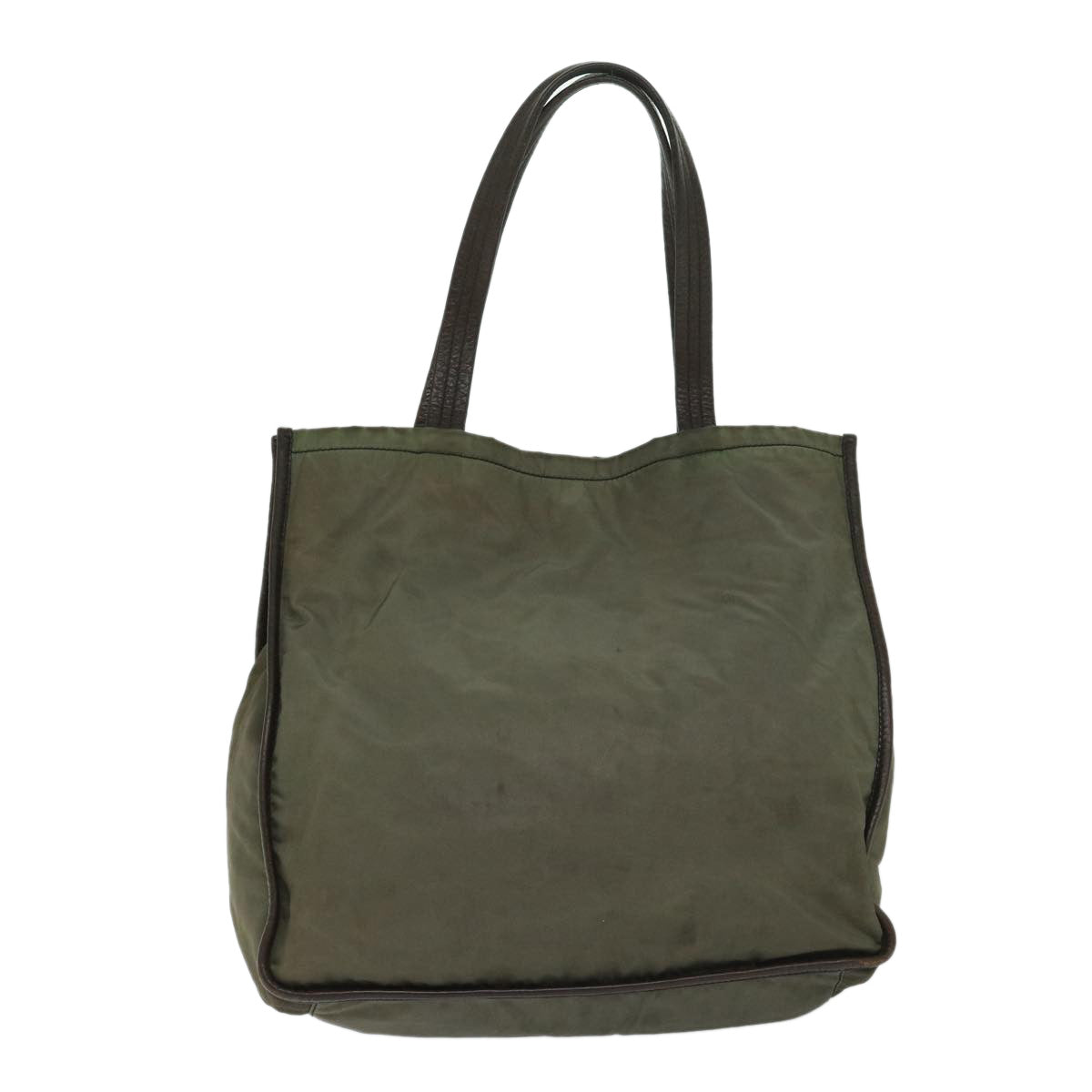 Prada Tessuto Khaki Synthetic Tote Bag (Pre-Owned)