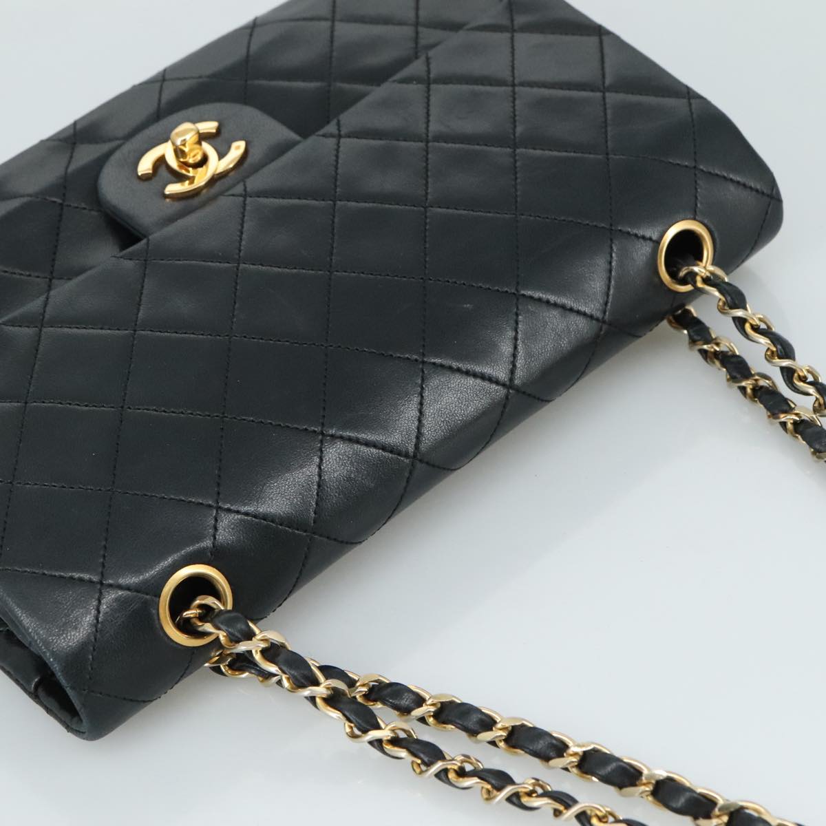 Chanel Timeless Black Leather Shoulder Bag (Pre-Owned)