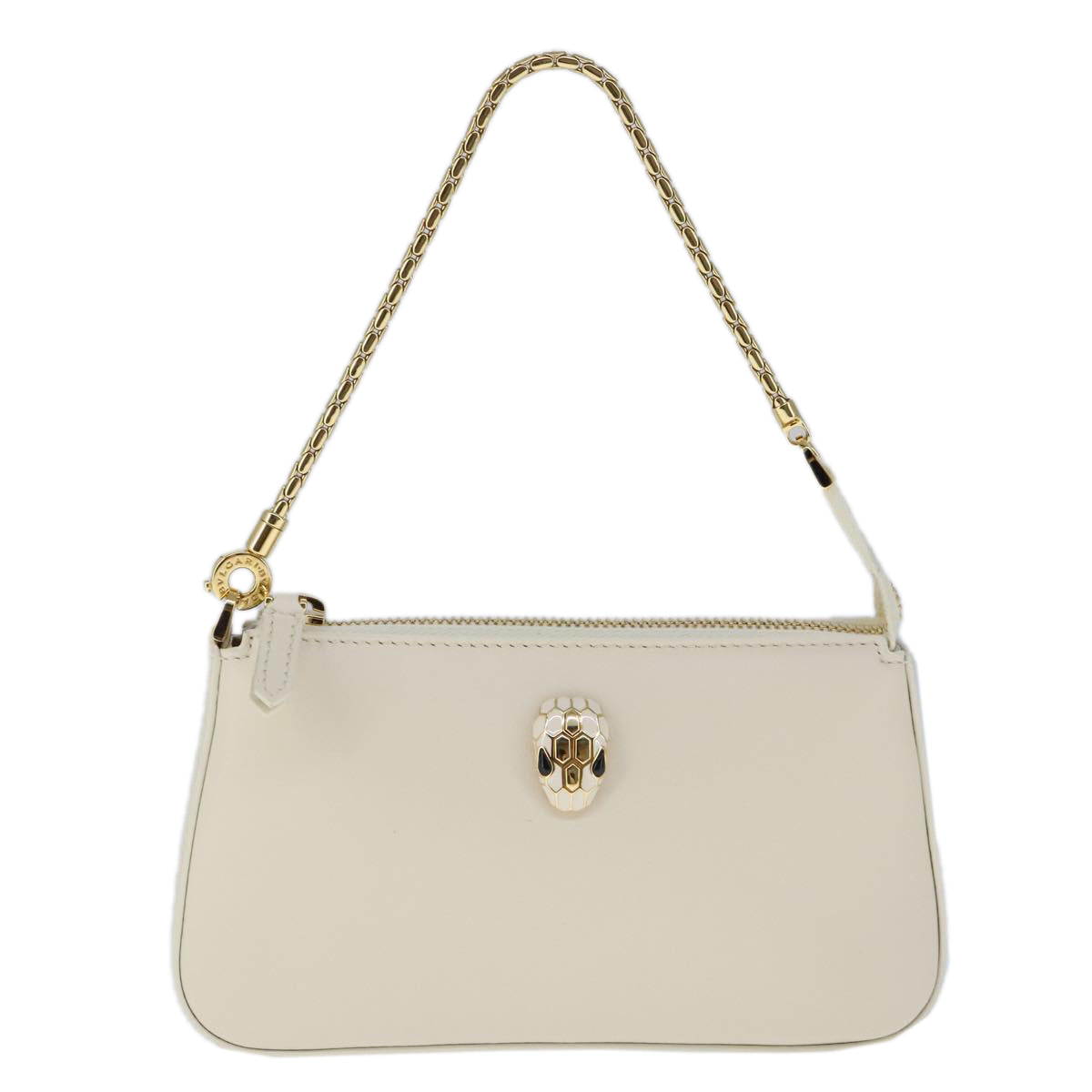 Bulgari Serpenti White Leather Handbag (Pre-Owned)