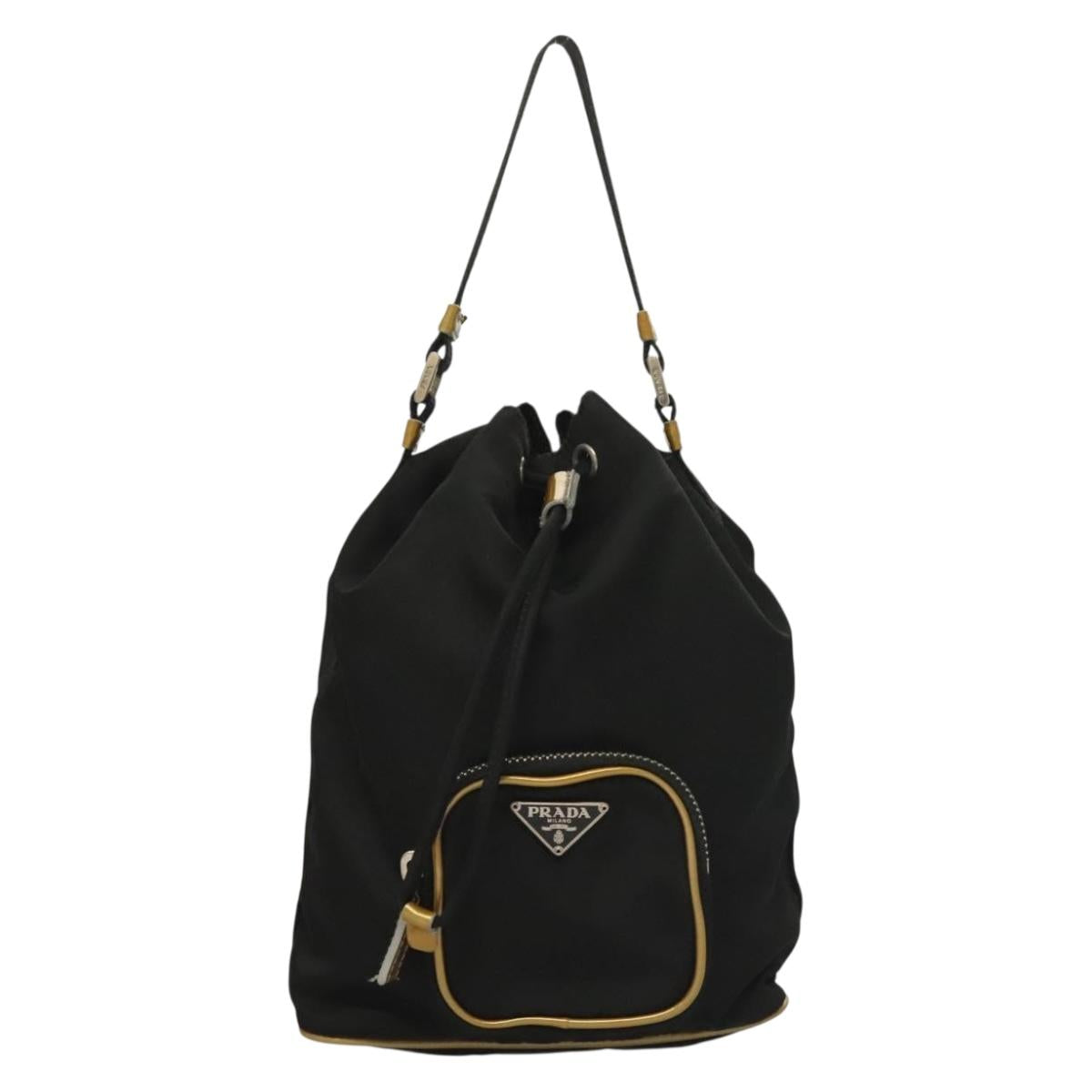 Prada Re-Nylon Black Nylon Handbag (Pre-Owned)