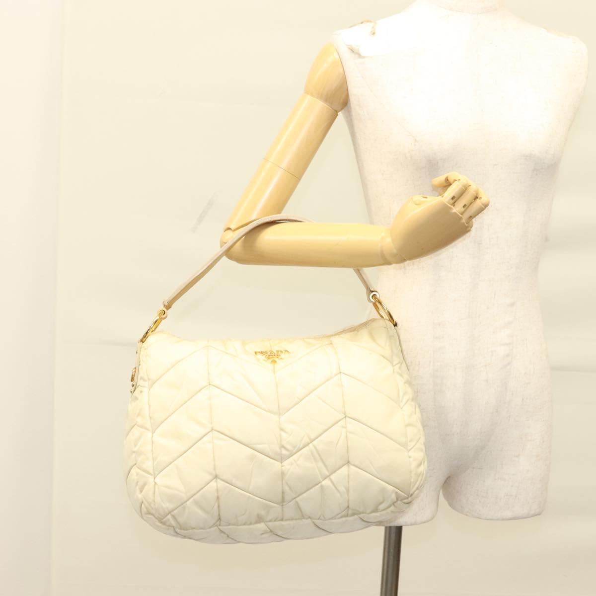 Prada Beige Nylon Shoulder Bag (Pre-Owned)