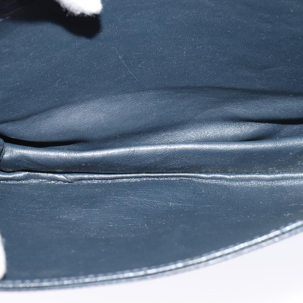 Céline Horse Carriage Navy Canvas Shoulder Bag (Pre-Owned)