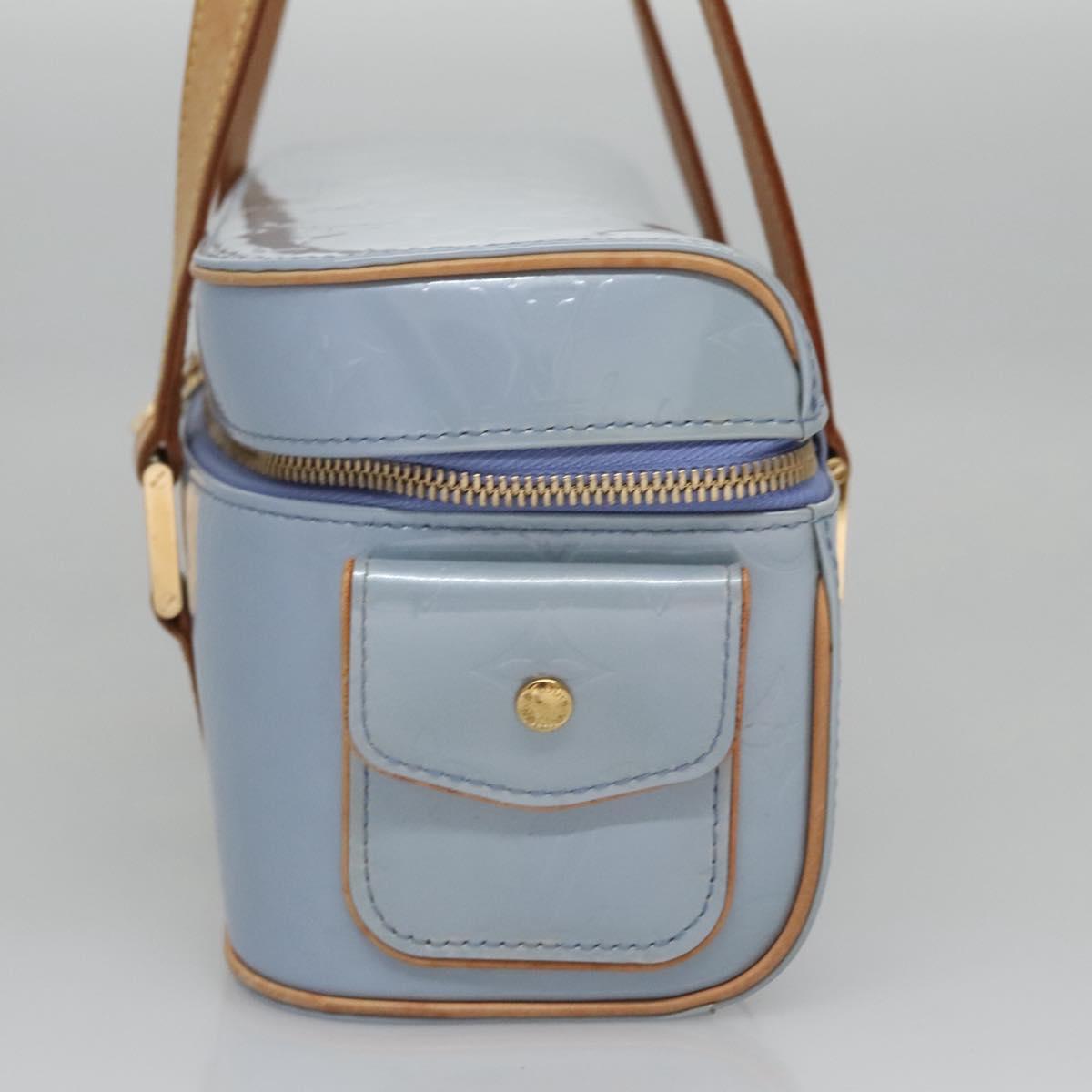 Louis Vuitton Sullivan Blue Patent Leather Handbag (Pre-Owned)