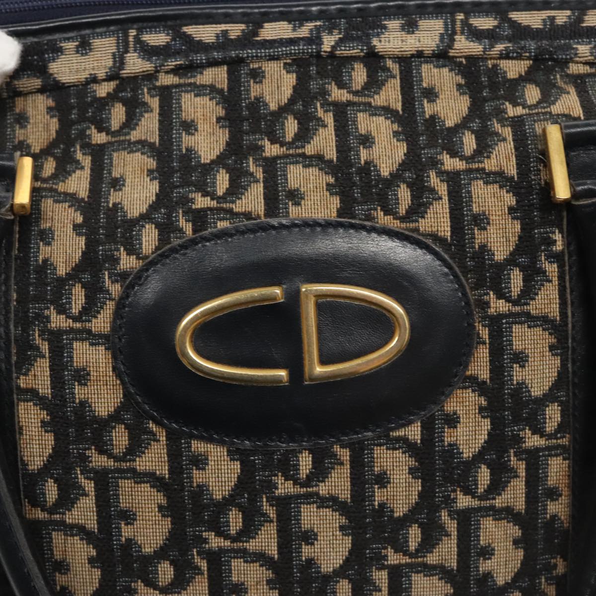 Dior Diorissimo Navy Canvas Handbag (Pre-Owned)