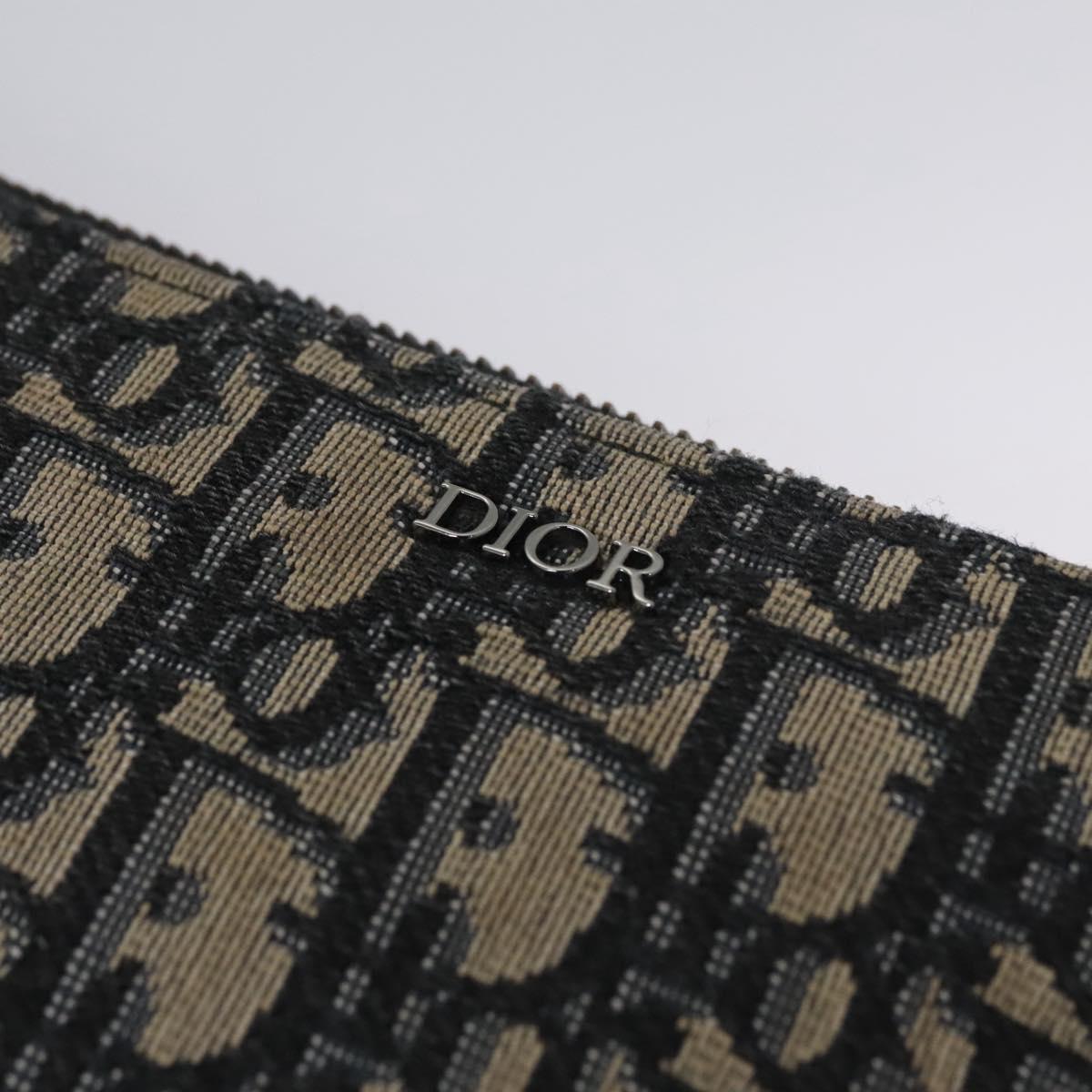 Dior Trotter Navy Canvas Clutch Bag (Pre-Owned)