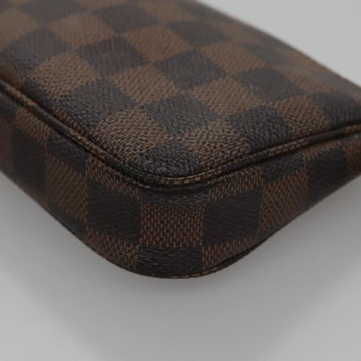 Louis Vuitton Mini Pochette Accessoires Brown Canvas Clutch Bag (Pre-Owned)
