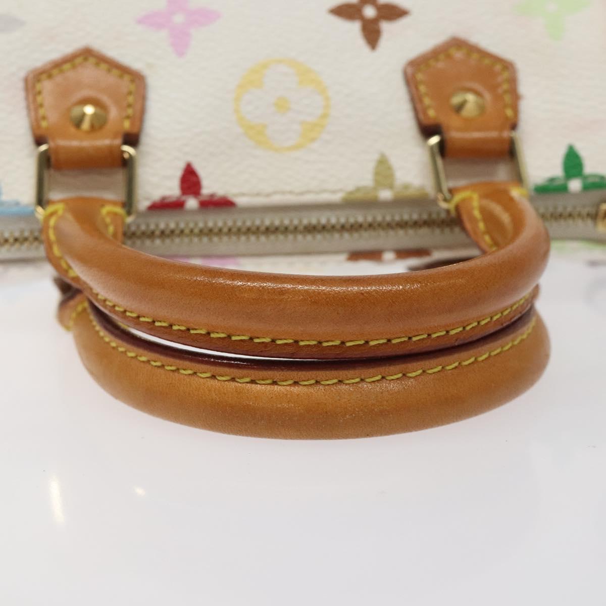 Louis Vuitton Mini Speedy White Canvas Handbag (Pre-Owned)