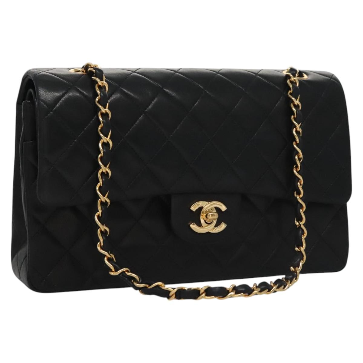 Chanel Timeless Black Leather Shoulder Bag (Pre-Owned)