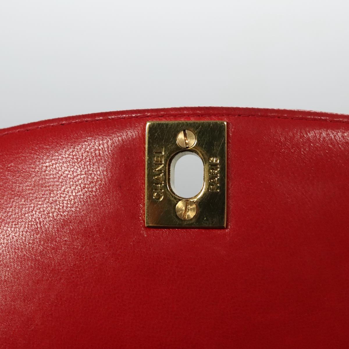 Chanel Diana Red Leather Shoulder Bag (Pre-Owned)