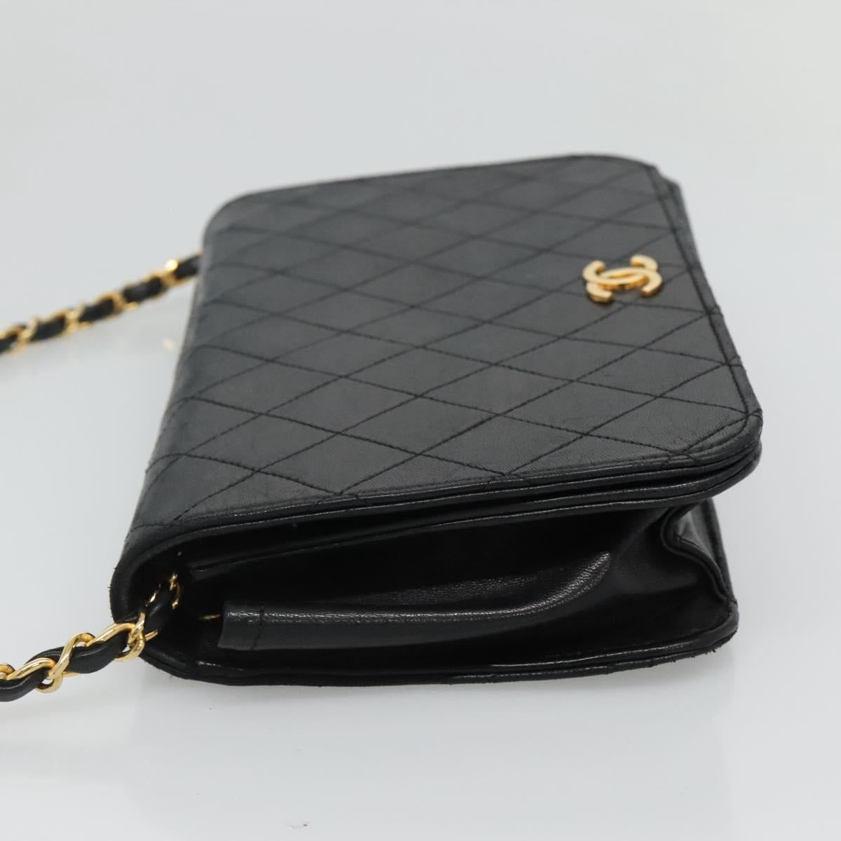 Chanel Wallet On Chain Black Leather Shoulder Bag (Pre-Owned)