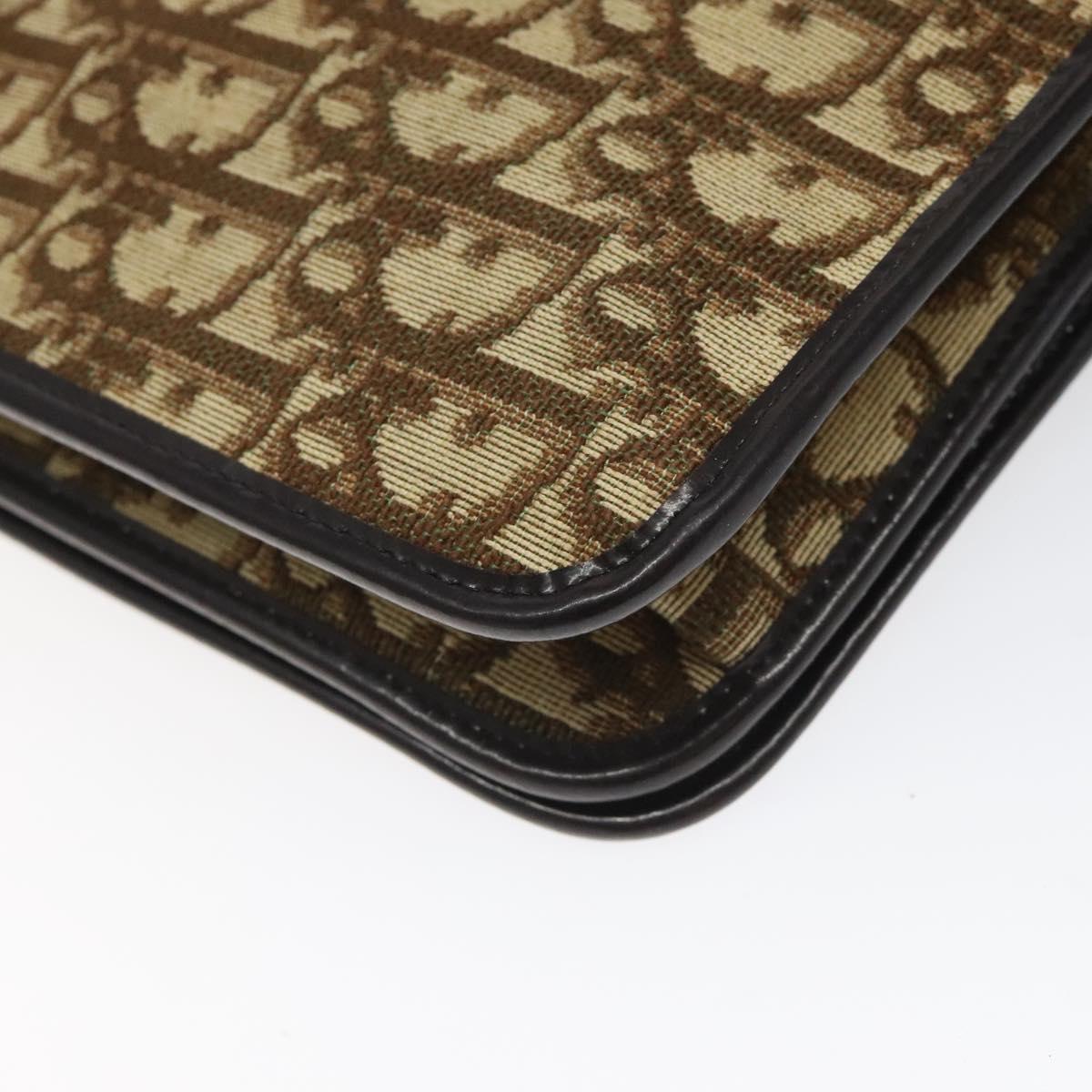 Dior Trotteur Brown Canvas Shoulder Bag (Pre-Owned)
