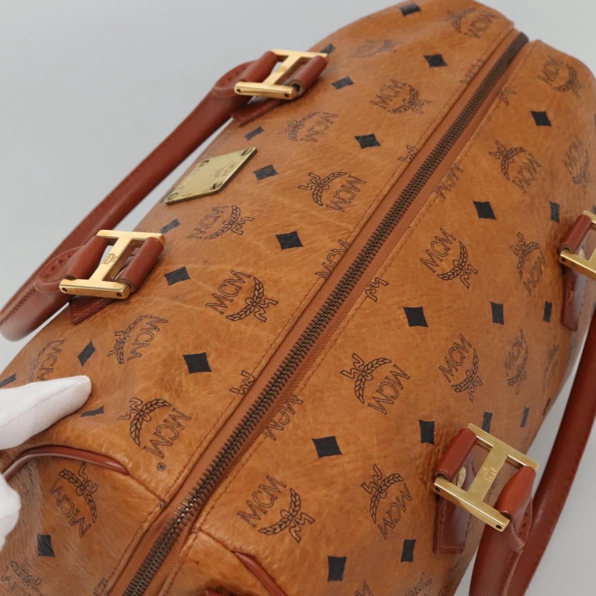 MCM Visetos Brown Canvas Travel Bag (Pre-Owned)
