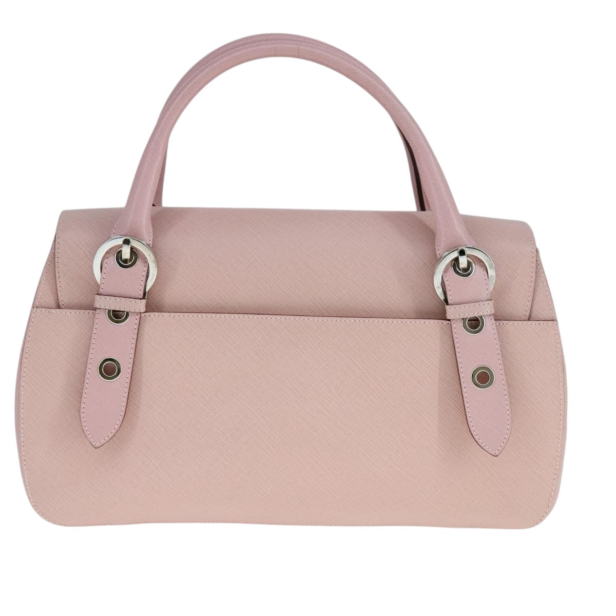 Salvatore Ferragamo Gancini Pink Leather Handbag (Pre-Owned)