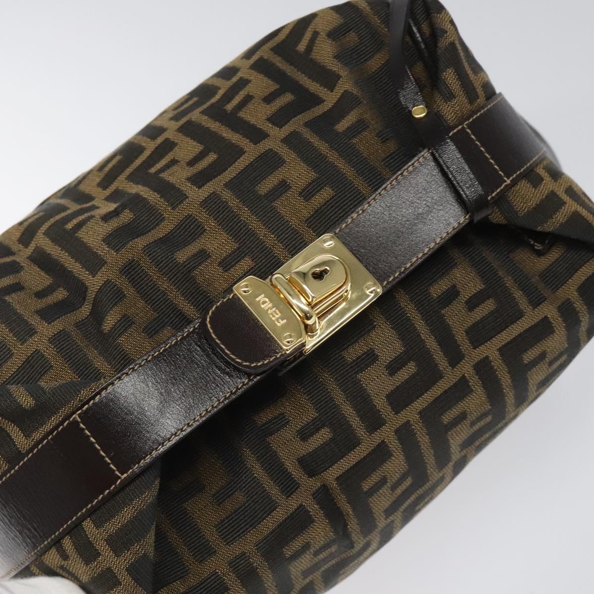 Fendi Zucca Brown Canvas Handbag (Pre-Owned)