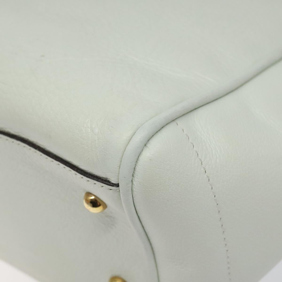 Loewe T Shopper White Leather Tote Bag (Pre-Owned)