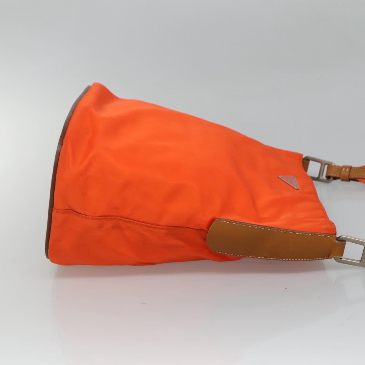 Prada Re-Nylon Orange Synthetic Shoulder Bag (Pre-Owned)