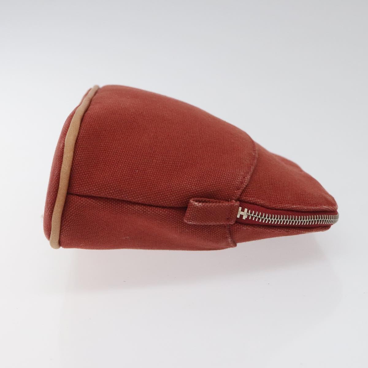 Hermès Bolide Burgundy Canvas Clutch Bag (Pre-Owned)