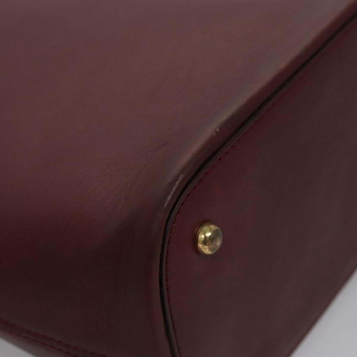 Cartier Must Line Burgundy Leather Handbag (Pre-Owned)