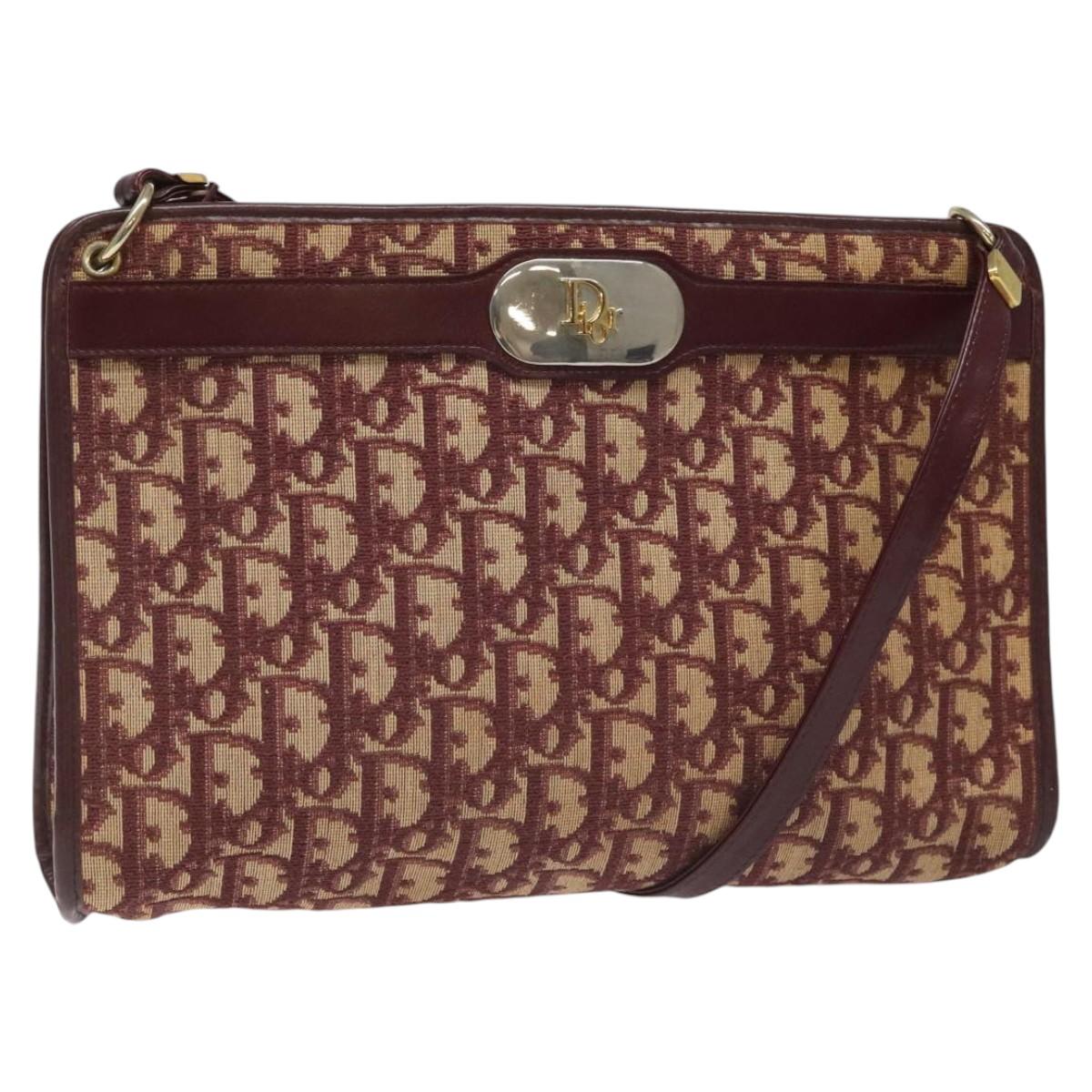 Dior Trotter Red Canvas Shoulder Bag (Pre-Owned)