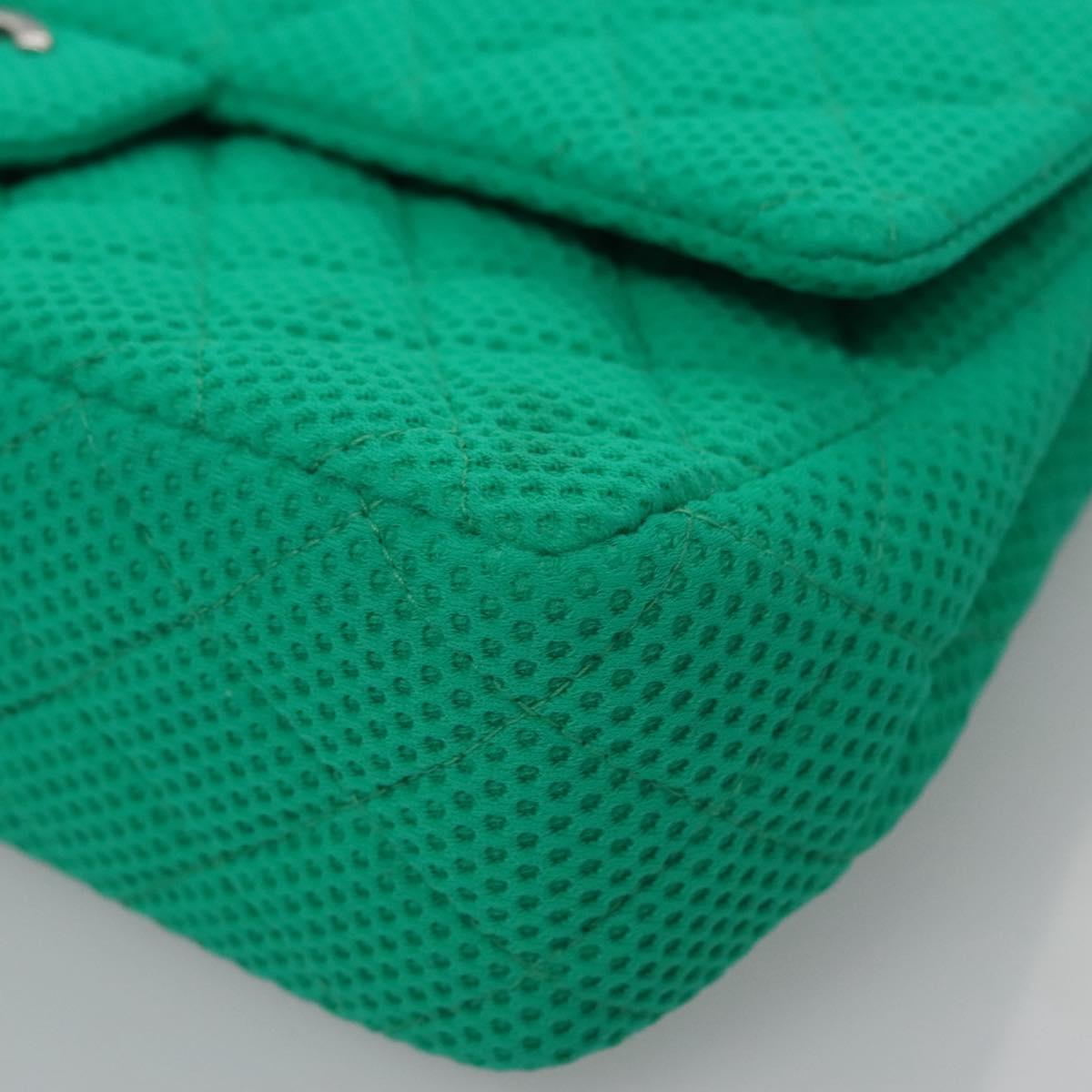 Chanel Green Cotton Shoulder Bag (Pre-Owned)